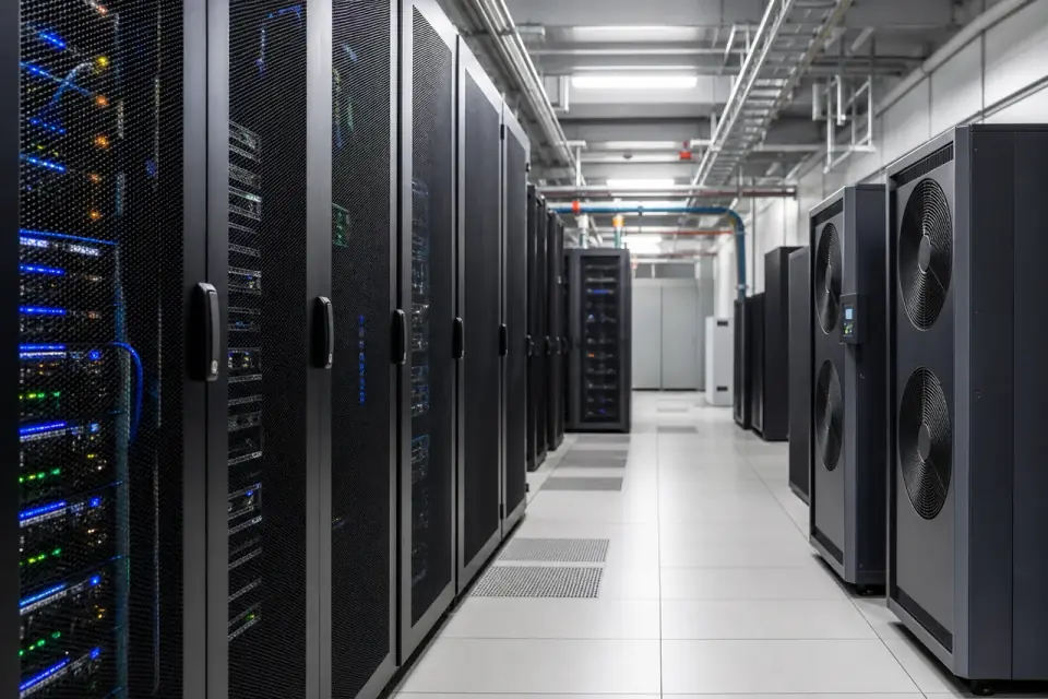 Cooling infrastructure alongside data centre equipment