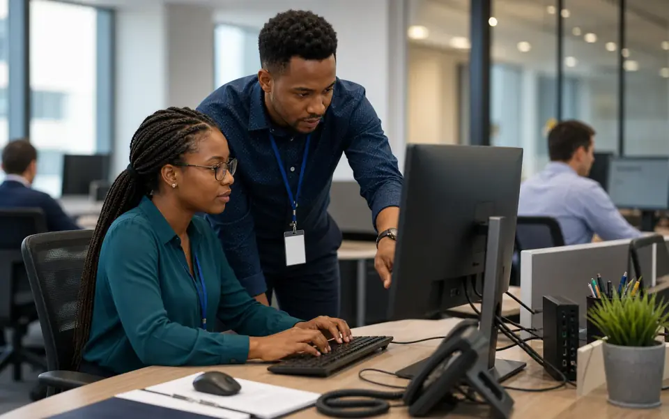 Technical team supporting enterprise IT operations