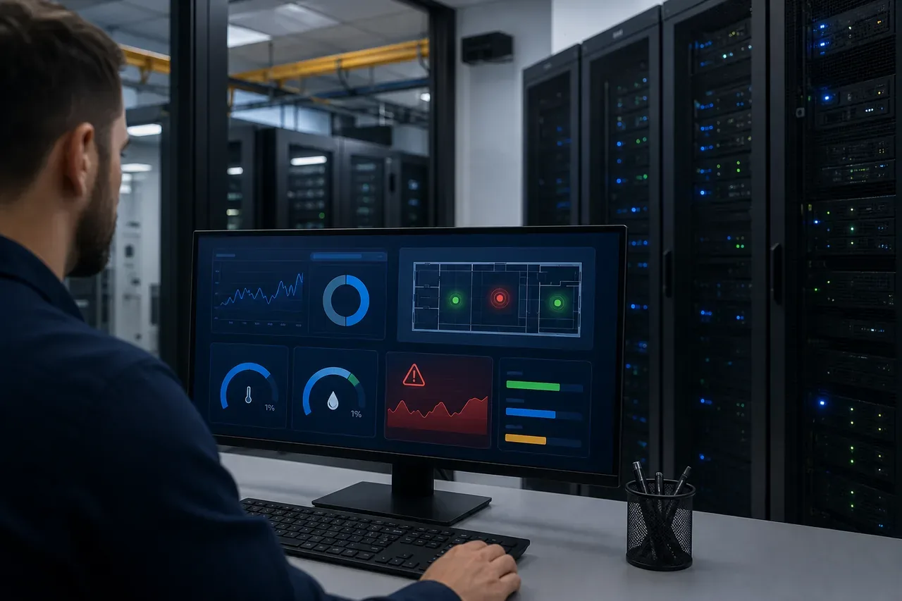 Engineer deploying and hardening a server operating system in a data room